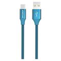 Cabo USB-A / USB-C Trançado GreyLime - 1m - Azul