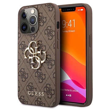 Capa Híbrida Guess 4G Big Metal Logo para iPhone 13 Pro Max - Castanho