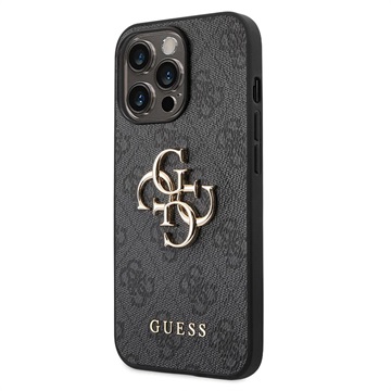 Capa Híbrida Guess 4G Big Metal Logo para iPhone 14 Pro Max - Preto