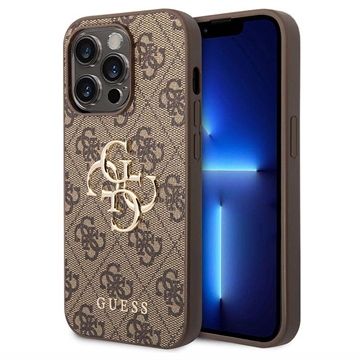 Capa Híbrida Guess 4G Big Metal Logo para iPhone 15 Pro Max - Castanho