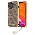 Capa Híbrida Guess 4G Charms Collection para iPhone 13 Pro - Castanho