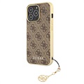 Capa Híbrida Guess 4G Charms Collection para iPhone 13 Pro Max - Castanho