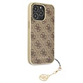 Capa Híbrida Guess 4G Charms Collection para iPhone 13 Pro Max - Castanho