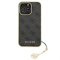 Capa Híbrida Guess 4G Charms Collection para iPhone 13 Pro Max - Cinzento