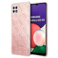 Capa Híbrida Guess 4G Glitter para Samsung Galaxy A22 5G, Galaxy F42 5G - Cor-de-Rosa