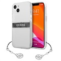 Capa Híbrida Guess 4G Strap Charm para iPhone 13 Mini - Cinzento / Transparente