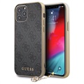 Capa Guess Charms Collection 4G para iPhone 12/12 Pro - Cinzento