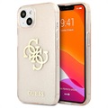 Capa Híbrida Guess Glitter 4G Big Logo para iPhone 13 Mini - Dourado