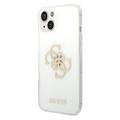 Capa Híbrida Guess Glitter 4G Big Logo para iPhone 13 - Dourado