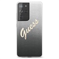 Bolsa Guess Glitter Gradient Script para Samsung Galaxy S21 Ultra 5G - Preto
