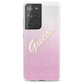 Bolsa Guess Glitter Gradient Script para Samsung Galaxy S21 Ultra 5G