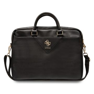 Bolsa para portátil Guess Grained 4G Metal Logo - 15"-16" - Preto