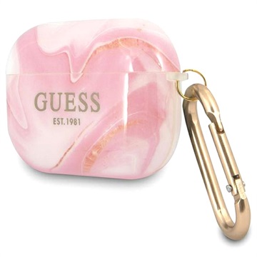 Bolsa de TPU Guess Marble Collection para AirPods Pro - Cor-de-Rosa