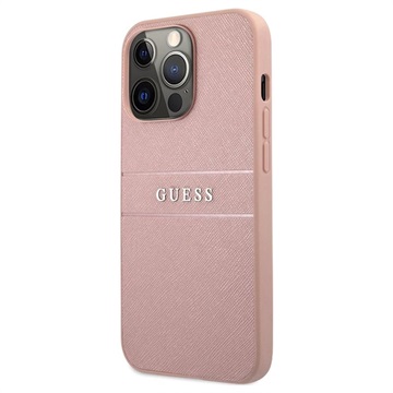 Capa Híbrida Guess Saffiano para iPhone 13 Pro Max - Cor-de-Rosa