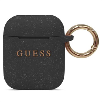 Bolsa em Silicone Guess para AirPods / AirPods 2 - Preto