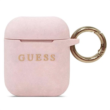 Bolsa em Silicone Guess para AirPods / AirPods 2 - Cor-de-Rosa