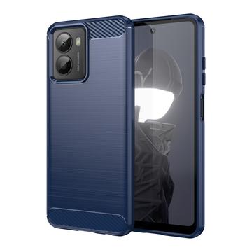 Capa de TPU Escovado para HMD Fusion - Fibra de Carbono - Azul