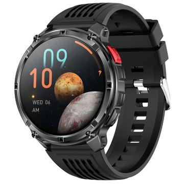 HT33 Monitorização da saúde Smartwatch Bluetooth com idioma dinamarquês - Ecrã IPS de 1,7" - Preto