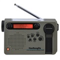 Rádio de Campismo com Lanterna e Alarme SOS HanRongDa HRD-900 - Verde