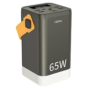 Hepu XXL HP211 60000mAh Power Bank com 2xUSB-C PD, 4xUSB-A - 65W - Preto