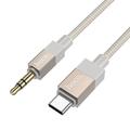 Hoco UPA32B Cabo USB-C para áudio de 3.5mm - 1m - Ouro