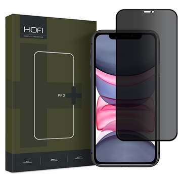 Protetor de Ecrã em Vidro Temperado para Privacidade iPhone 11 / iPhone XR Hofi Anti Spy Pro+ - Borda Preta