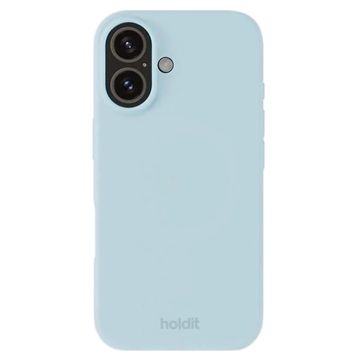 Capa de silicone Holdit para iPhone 16 - Azul mineral