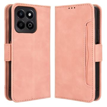 Capa para carteira para Honor 200 Smart/X7c 4G/5G - Rosa