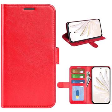 Bolsa tipo Carteira com Fecho Magnético para Honor 70 Pro - Vermelho