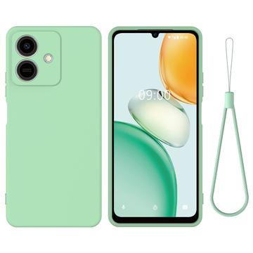 Capa de silicone líquido com correia de mão para Honor Play10