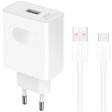 Adaptador de corrente Honor SuperCharge com cabo USB-C HN-110600E00 - 66W - Branco