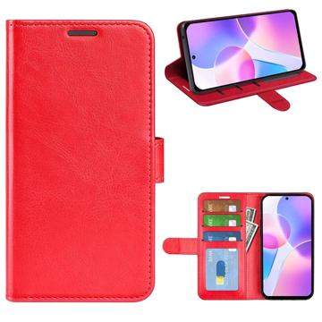 Bolsa Tipo Carteira com Fecho Magnético para Honor X40i - Vermelho