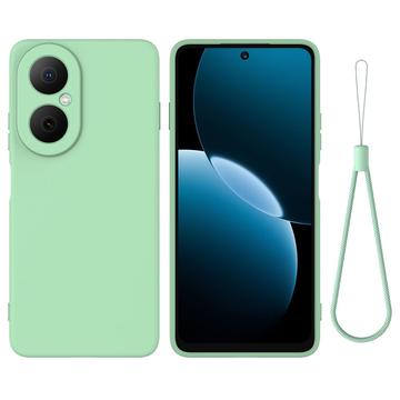 Capa de silicone líquido com correia de mão para Huawei Nova Y73 - Verde