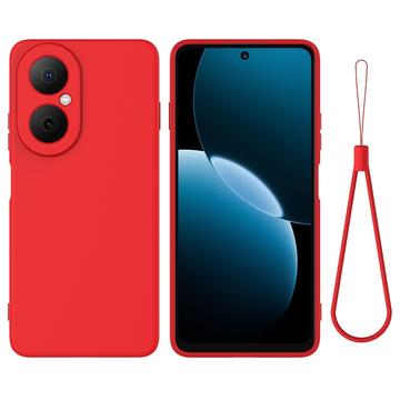 Capa de silicone líquido com correia de mão para Huawei Nova Y73