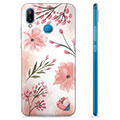 Capa de TPU para Huawei P20 Lite  - Flores Cor de Rosa