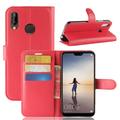 Bolsa Tipo Carteira para Huawei P20 Lite - Vermelho