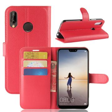 Bolsa Tipo Carteira para Huawei P20 Lite - Vermelho