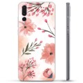 Capa de TPU para Huawei P20 Pro  - Flores Cor-de-rosa