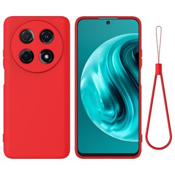 Capa de silicone líquido com correia de mão para Huawei nova 13i