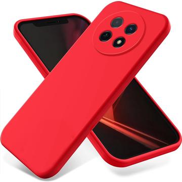Capa de silicone líquido com correia de mão para Huawei nova 14i - Vermelho