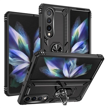 Capa Híbrida com Suporte de Metal para Samsung Galaxy Z Fold4 5G - Preta