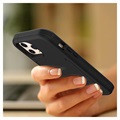 Capa Híbrida com Espelho Secreto & Ranhura para Cartões iPhone 12 Pro Max - Preto
