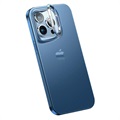 Capa Híbrida para iPhone 14 Pro Max com Suporte Oculto - Azul
