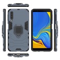 Capa Híbrida com Suporte de Anel Samsung Galaxy A7 (2018) - Cinzento