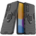 Capa Híbrida com Suporte de Anel para Samsung Galaxy M52 5G - Preto