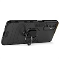 Capa Híbrida com Suporte de Anel para Samsung Galaxy M52 5G - Preto