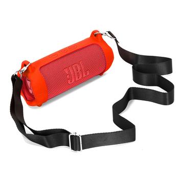Capa de silicone portátil JBL Flip 7 com alça de ombro - Preto