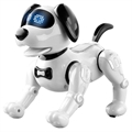 Cão Robô Inteligente JJRC R19 com Controle Remoto para Crianças - Branco / Preto