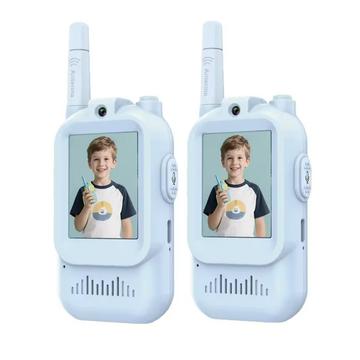 JK200 Vídeo Walkie-Talkie para crianças com câmara - 2 unidades. - Azul