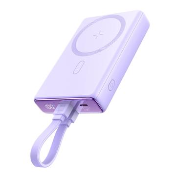 JOYROOM JR-PBM01 PD 20W 10000mAh Carregador magnético sem fios para telemóvel com cabo incorporado / suporte - Roxo